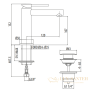 смеситель для раковины gattoni circle one 9042/90c0, с донным клапаном, хром