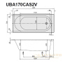 акриловая ванна villeroy & boch o.novo 170х75 uba170cas2v-01, белый alpin