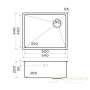 кухонная мойка omoikiri taki 54-u/if side sf 4997036, графит