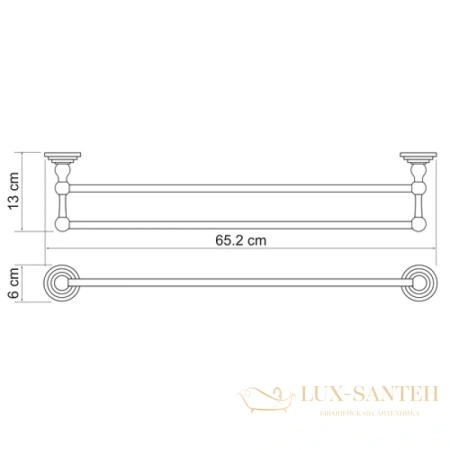 полотенцедержатель wasserkraft ammer k-7040 65,2 см, никель