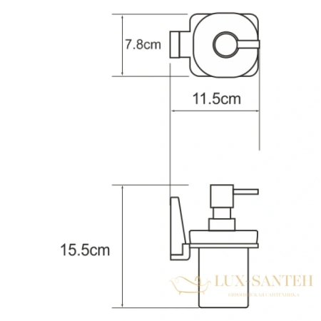 дозатор wasserkraft lopau k-6099 300 мл, хром