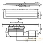 душевой лоток viega advantix 753207 750 мм, с решеткой под плитку