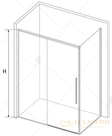 душевой уголок rgw stilvoll 32324259-011 sv-42 150х90, профиль хром, стекло прозрачное