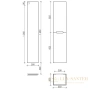 пенал sancos norma 2.0 pnr2.035w l/r подвесной, белый глянец