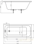 акриловая ванна aquatek мия 150x70 miy150-0000001 (без гидромассажа)