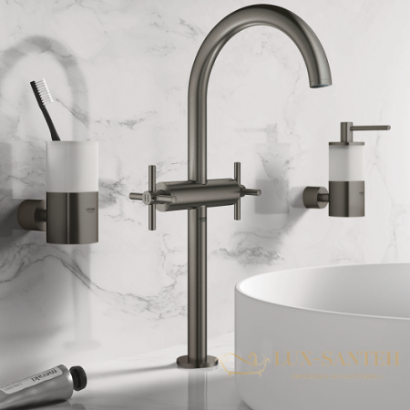 смеситель grohe atrio 21044al3 для раковины, темный графит матовый