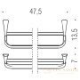 полотенцедержатель двойной colombo design land b2888, хром