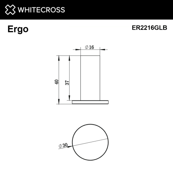 крючок whitecross ergo er2216glb, брашированное золото