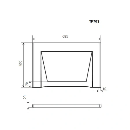 торцевая панель timo tp70s 70 см, белый