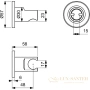 держатель для душа ideal standard idealrain bc806xg, черный матовый