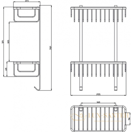 полка zorg br azr u-3 br двойная, бронза