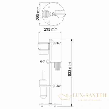 комплект для туалета wasserkraft bm k-1256, хром