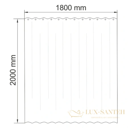 штора wasserkraft salm sc-13101 для ванной комнаты, белый, голубой, синий