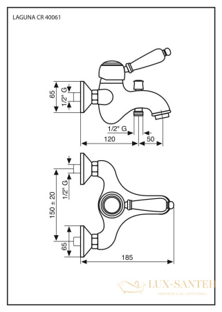 смеситель emmevi laguna 40061/or для ванной, золото