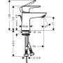 смеситель для раковины hansgrohe talis e 71701000, хром