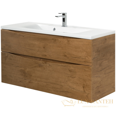 тумба под раковину belbagno marino-h60 marino-h60-1100-2c-so-rn-p 110 см подвесная, rovere nature