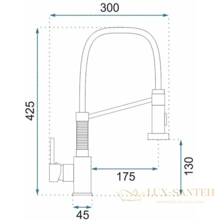 смеситель rea spring rea-b4804 для кухни, черный матовый