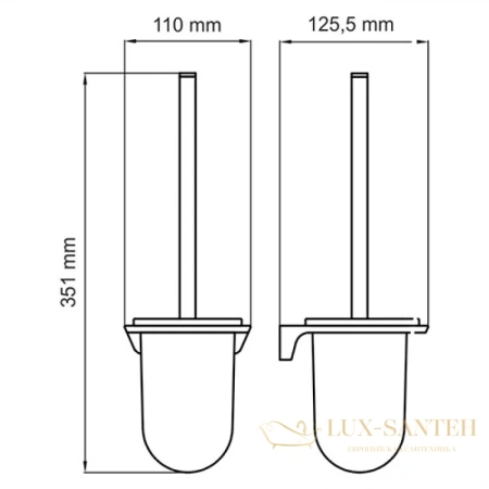 ерш wasserkraft glan k-5127, черный глянец