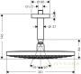 верхний душ hansgrohe raindance select s 300 2jet 27337000 с потолочным подсоединением, хром