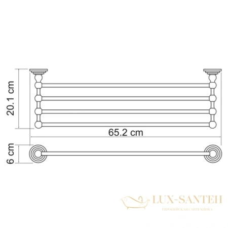 полотенцедержатель wasserkraft ammer k-7011 65,2 см, никель