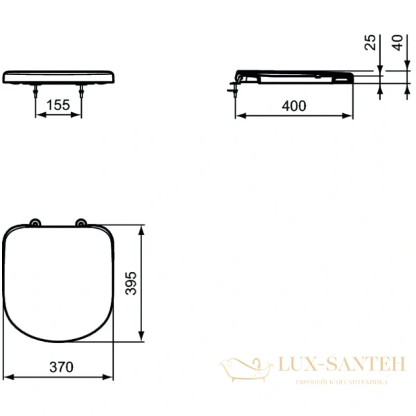 сиденье ideal standard tempo t679801 для унитаза, белый