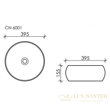 раковина ceramica nova element cn6001 39,5x39,5 см, белый