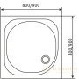 душевой поддон rgw smc 57350199-01 из стеклопластика smc-w 90x90, белый