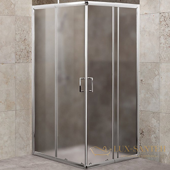 душевой уголок belbagno unique unique-a-2-75/90-p-cr 90х90 см профиль хром, стекло рифленое 