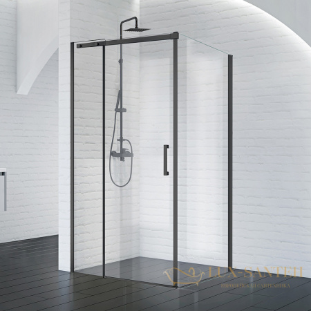 душевой уголок belbagno acqua acqua-ah-1-120/90-c-nero 120х90 см профиль черный, стекло прозрачное 