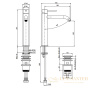 смеситель для раковины fima carlo frattini spillo steel, f3071linox, с донным клапаном, inox