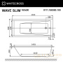 ванна whitecross wave slim 160x80 "line nano", 0111.160080.100.linenano.cr, белый