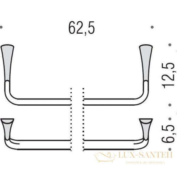 полотенцедержатель colombo design look b2871, хром