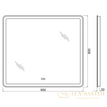 зеркало belbagno spc spc-mar-900-800-led-tch-warm с подсветкой, с подогревом, с сенсорным выключателем 