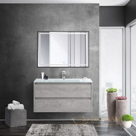 тумба belbagno kraft kraft-1000-2c-so-cg 100 см, cemento grigio