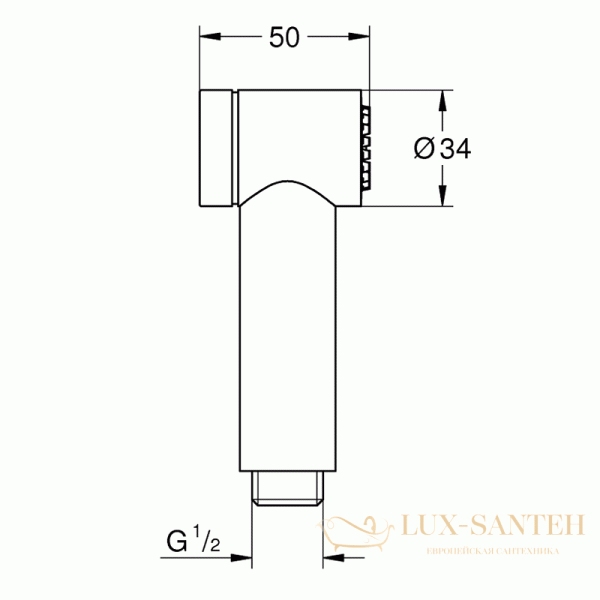 гигиенический душ grohe rainshower aqua 26839000, хром