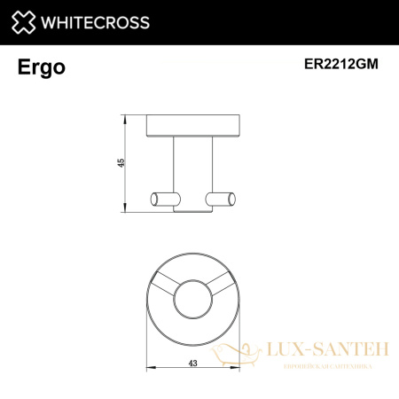 крючок двойной whitecross ergo er2212gm, оружейная сталь