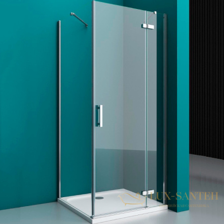 душевой уголок belbagno kraft kraft-ah-12-120/80-c-cr-r 120х80 см профиль хром, стекло прозрачное 