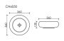 умывальник чаша накладная овальная белый, ceramica nova element 360*360*120мм cn6050