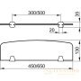 полка для ванной keuco city.2 02710009400, 450х6х125 мм, хрустальное стекло