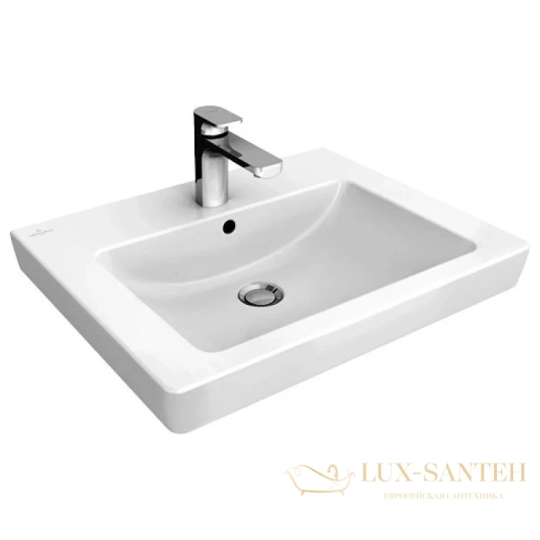 раковина villeroy & boch subway 2.0 7113fa01 65x49 см, альпийский белый