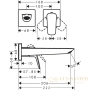 смеситель для раковины настенный hansgrohe logis fine 71256000 хром