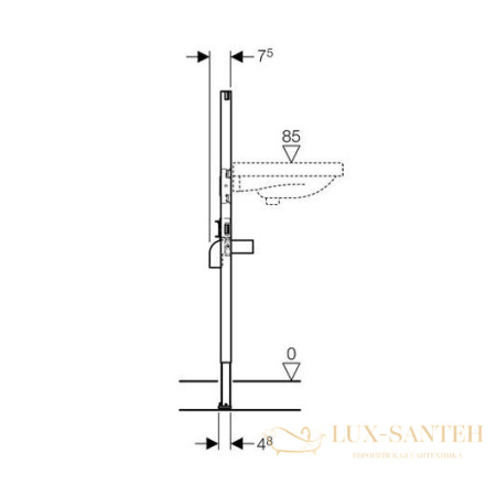 инсталляция для подвесного умывальника geberit duofix 111.434.00.1