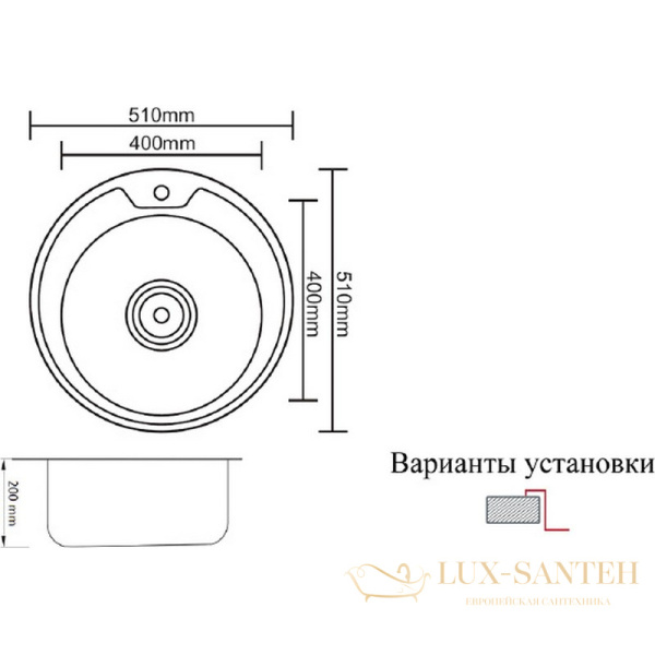 кухонная мойка zorg bronze szr-510 xl-bronze, бронза