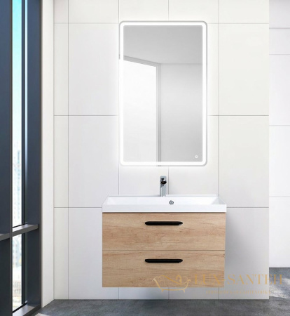 тумба под раковину belbagno aurora aurora-700-2c-so-rnn 70 см подвесная, rovere nebrasca nature