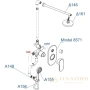 душевой комплект wasserkraft mindel a85155 300 мм, белый