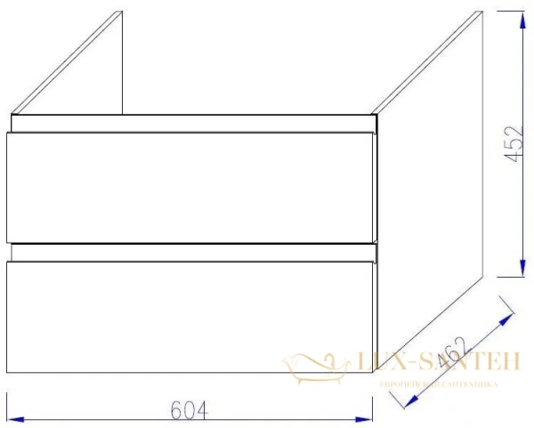 тумба под раковину jacob delafon madeleine 60x46 eb2052-j52 черный глянец