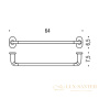 полотенцедержатель colombo design bart b2211 640 мм, хром