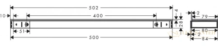 полка hansgrohe rainfinity shelf 500 26844000