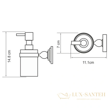 дозатор wasserkraft aland k-8599 170 мл, хром