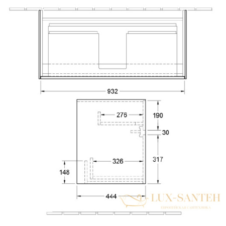 тумба под раковину villeroy & boch collaro c011l0vk 1000х470 мм, бежевый